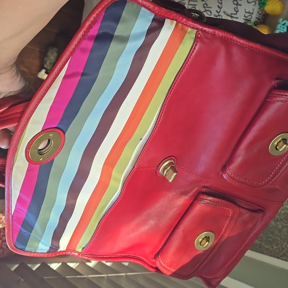 Coach Hamptons RARE Ex Lrg Bag with Anniversary Lining Creed Breifcase 12980 - Picture 5 of 16